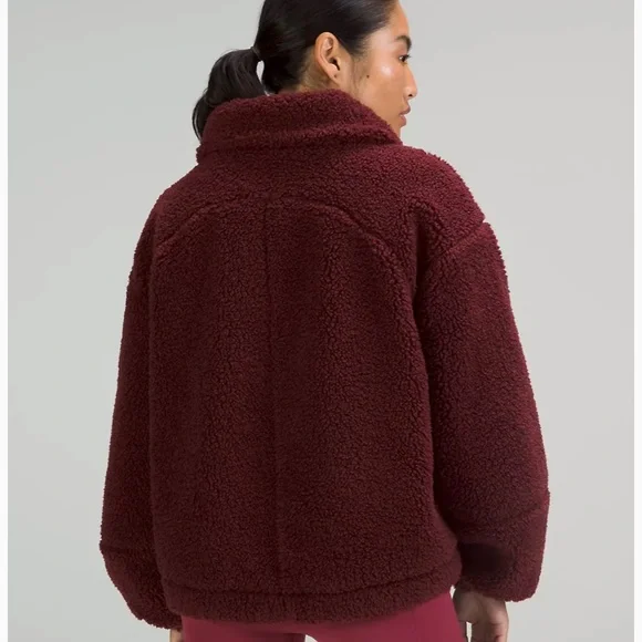 Lululemon Black Cinchable Fleece Zip-Up - Picture 3 of 4